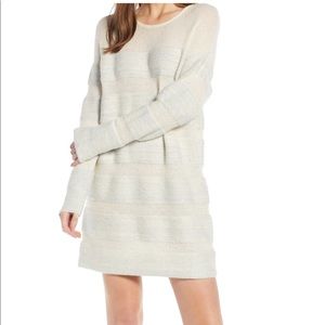 somethingnavy Metallic Stripe Sweater Dress